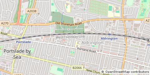 Map of Hove, East Sussex