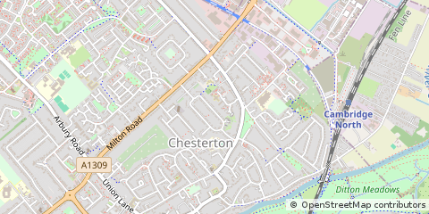Map of Cambridge, Cambridgeshire
