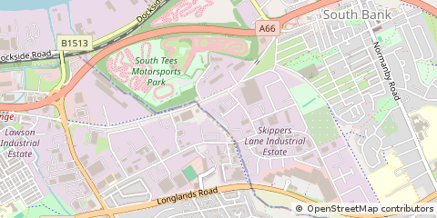 Map of Middlesbrough, CO. Durham