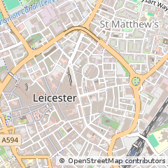Map of Leicester, Leicestershire