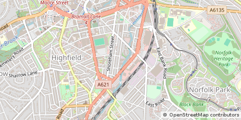 Map of Sheffield, South Yorkshire
