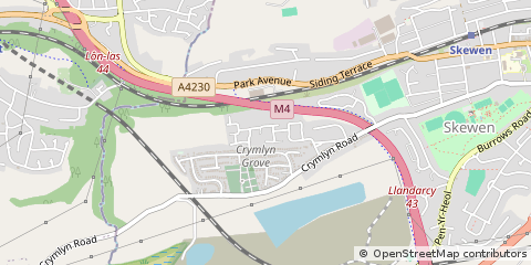 Map of Neath, West Glamorgan