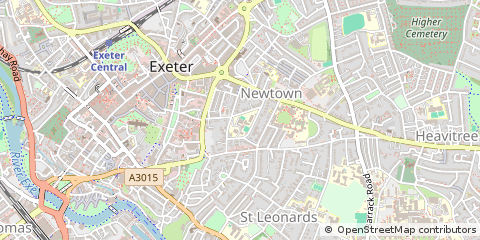 Map of Exeter