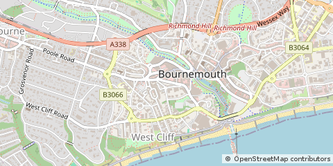 Map of Bournemouth, Dorset