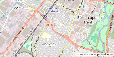 Map of Burton Upon Trent, Staffordshire
