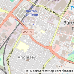 Map of Burton Upon Trent, Staffordshire