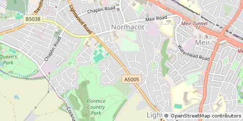 Map of Stoke-on-Trent, Staffordshire