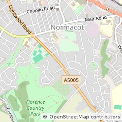 Map of Stoke-on-Trent, Staffordshire
