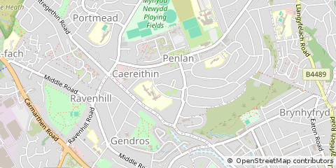 Map of Swansea