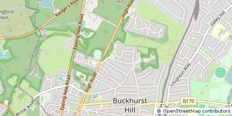 Map of Buckhurst Hill, Essex