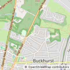 Map of Buckhurst Hill, Essex