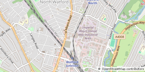Map of Watford, Herts