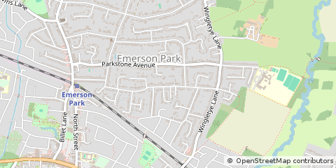 Map of Hornchurch, Essex