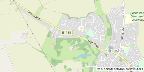 Map of Branston, Lincoln