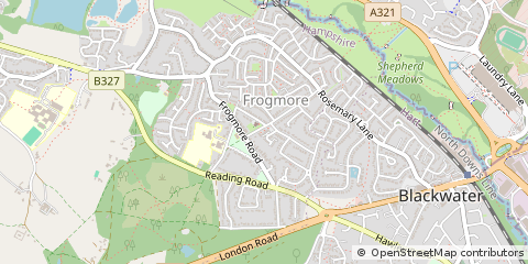 Map of Blackwater, Surrey