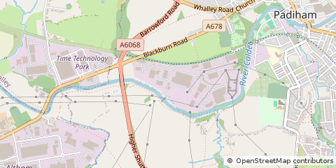 Map of Padiham, Burnley