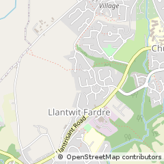 Map of Pontypridd, Mid Glamorgan