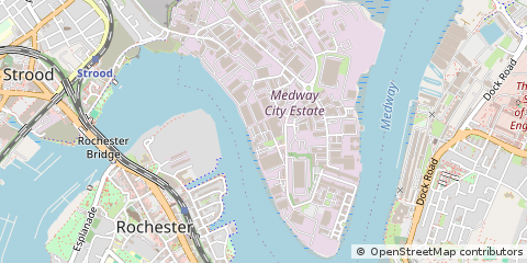 Map of Rochester, Kent