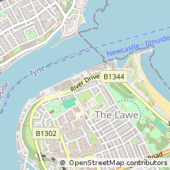 Map of South Shields, Tyne and Wear