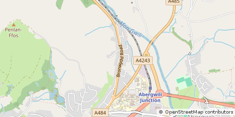 Map of Carmarthen, Dyfed