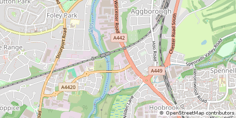 Map of Kidderminster, Worcestershire