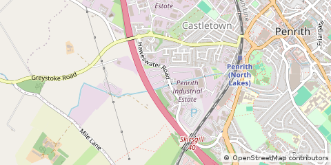Map of Penrith, Cumbria
