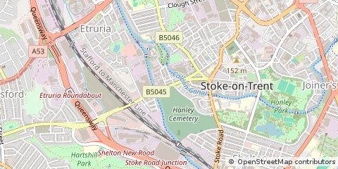 Map of Stoke-on-Trent, Staffordshire