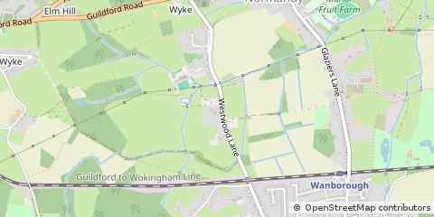 Map of Guildford, Surrey