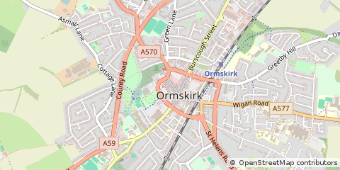 Map of Ormskirk