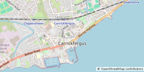 Map of Carrickfergus, Antrim