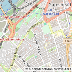 Map of Gateshead