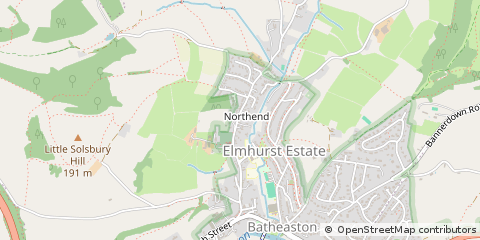 Map of Batheaston, Bath