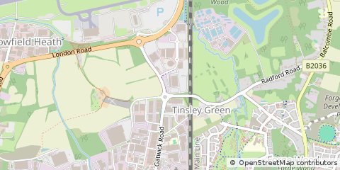 Map of Gatwick, West Sussex