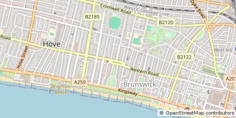 Map of Hove, East Sussex