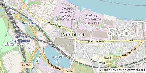 Map of Gravesend, Kent