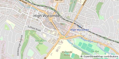 Map of High Wycombe, Buckinghamshire