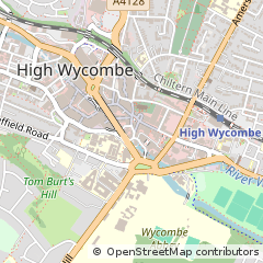 Map of High Wycombe, Buckinghamshire