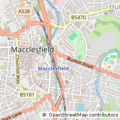 Map of Macclesfield, Cheshire