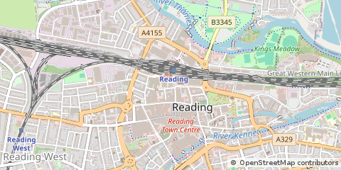 Map of Reading, Berkshire