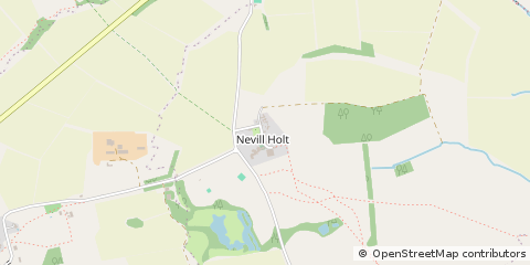 Map of NR Medbourne, Leicestershire