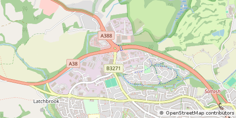 Map of Saltash, Cornwall