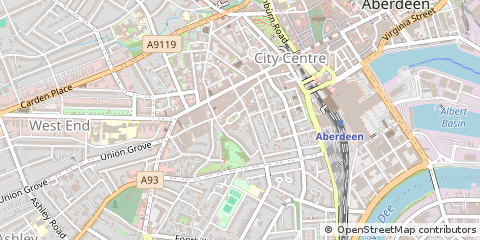 Map of Aberdeen, Aberdeenshire