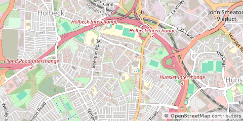 Map of Leeds, West Yorkshire