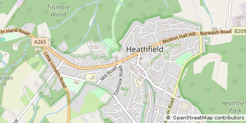 Map of Heathfield, East Sussex