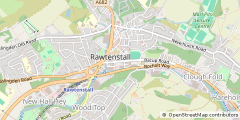 Map of Rossendale