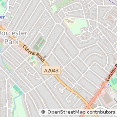 Map of Worcester Park