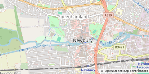 Map of Newbury, Berkshire