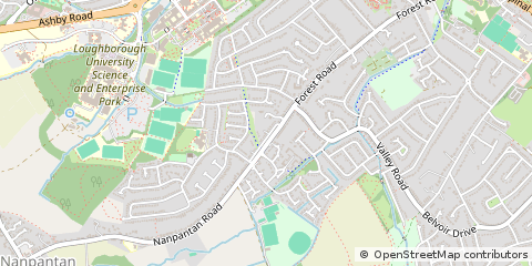 Map of Loughborough, Leics