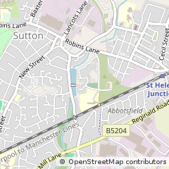 Map of ST. Helens, Merseyside