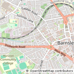 Map of Barnsley, South Yorkshire